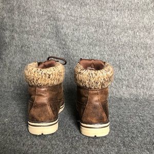 Distressed Brown Combat Boots